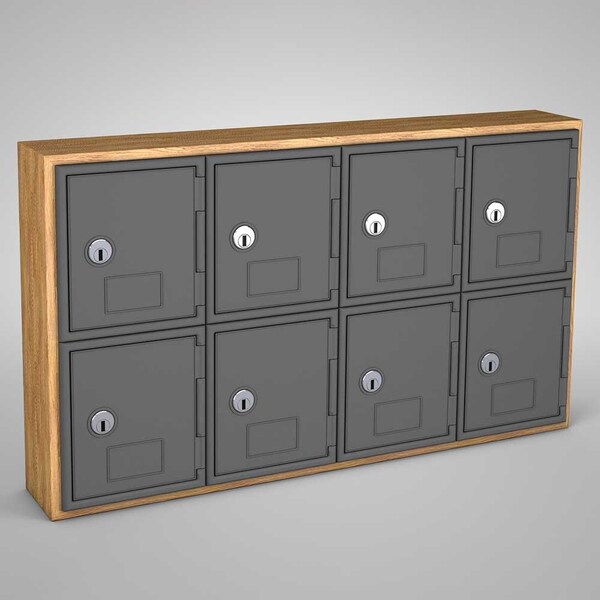 Sliding Door Indoor Enclosed Corkboard, 7